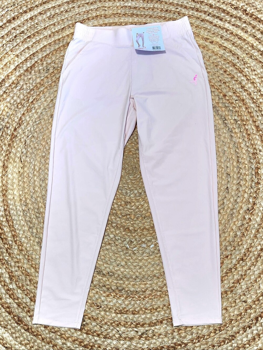 Susan B Koman Light Pink Athleisure Ankle Pant Womens M Pull On Yoga 30x26